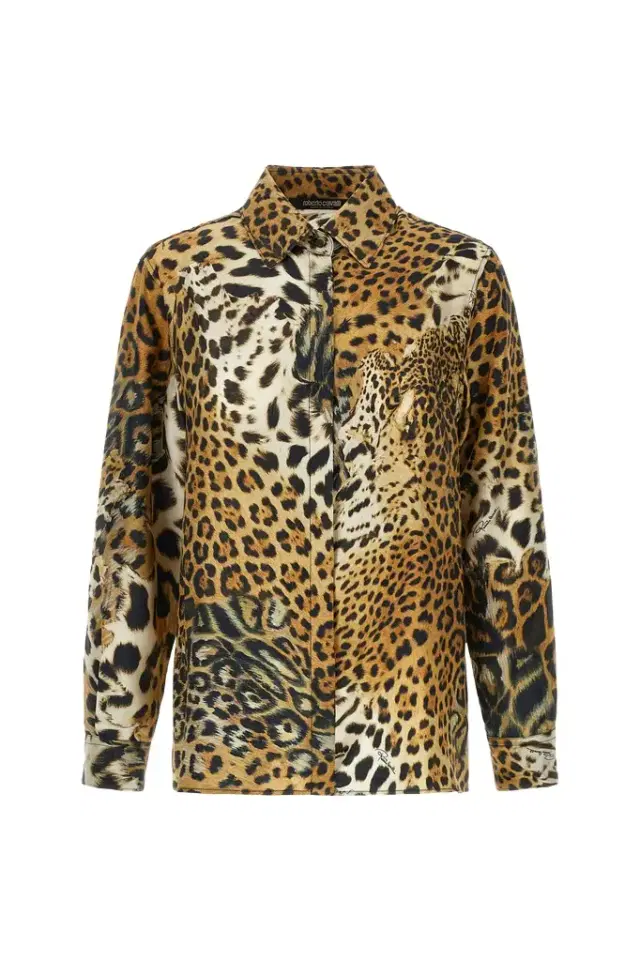 Roberto Cavalli Jaguar Skin print shirt
