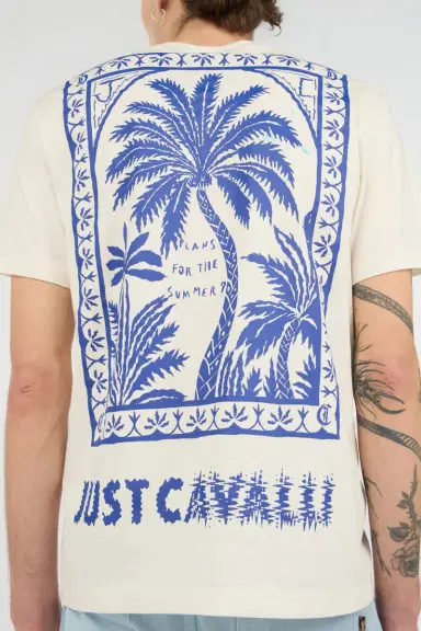 Roberto Cavalli White T-Shirt With Logo | Thumbnail 5
