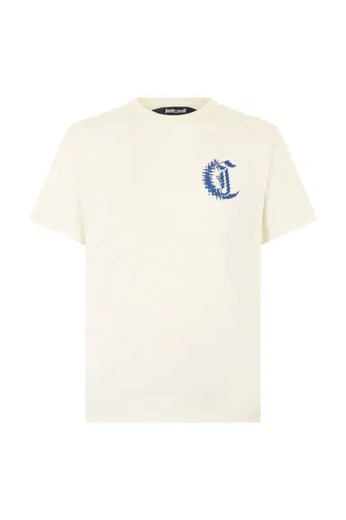 Roberto Cavalli White T-Shirt With Logo | Thumbnail 1