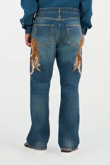 Roberto Cavalli Washed Denim Jeans | Thumbnail 3