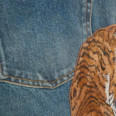 Roberto Cavalli Washed Denim Jeans | Thumbnail 4