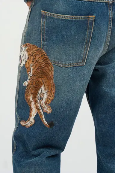 Roberto Cavalli Washed Denim Jeans | Thumbnail 6