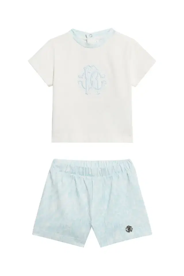 Roberto Cavalli White And Light Blue Monogram RC Children Kit