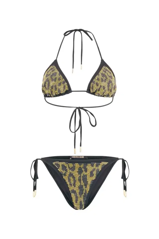Roberto Cavalli Bikini with Luminous Jaguar Motif