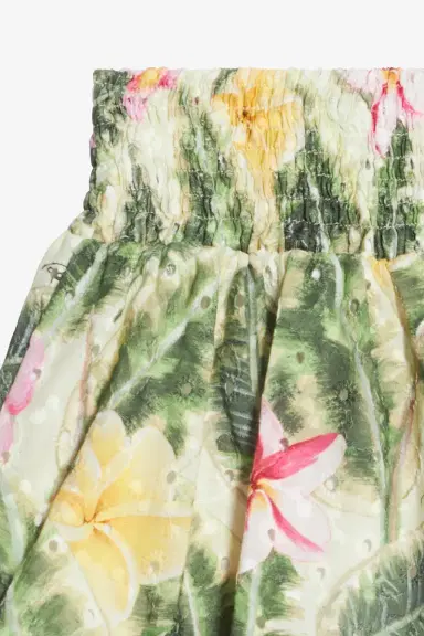 Roberto Cavalli Broderie Anglaise Skirt With Floral Print | Thumbnail 3