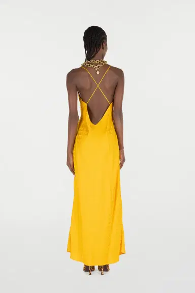 Roberto Cavalli Long Dress With Mirror Snake Monogram | Thumbnail 3