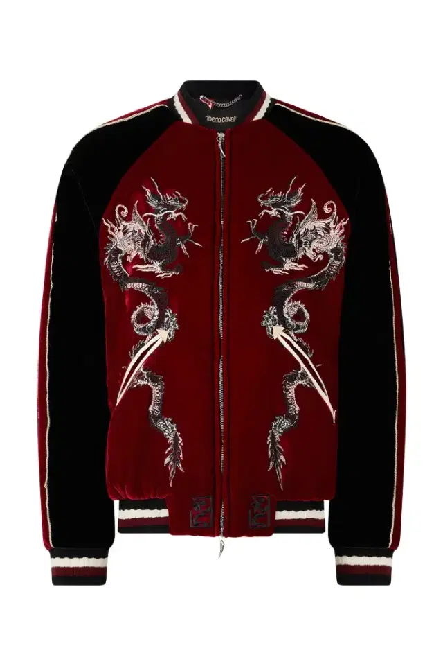Roberto Cavalli Bomber Jacket With Dragons