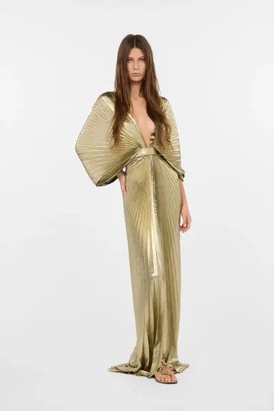 Roberto Cavalli Gold Lamè Maxi Dress | Thumbnail 2