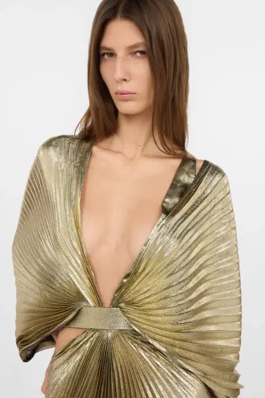 Roberto Cavalli Gold Lamè Maxi Dress | Thumbnail 5