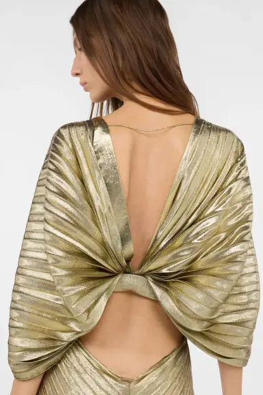 Roberto Cavalli Gold Lamè Maxi Dress | Thumbnail 6