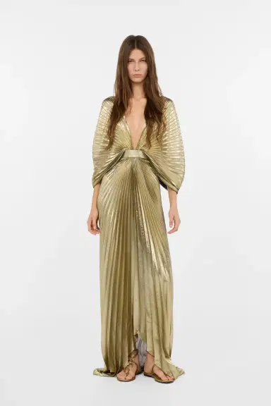Roberto Cavalli Gold Lamè Maxi Dress | Thumbnail 7