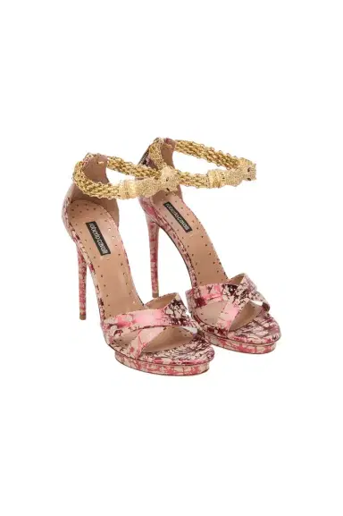 Roberto Cavalli Roar Burgundy Laminated Leather Sandal | Thumbnail 1 Roberto Cavalli Roar Burgundy Laminated Leather Sandal | Thumbnail 1