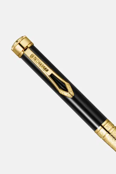 Roberto Cavalli Roberto Cavalli Lacquer Ballpoint Pen, Gold Color & Black Lacquer | Thumbnail 2