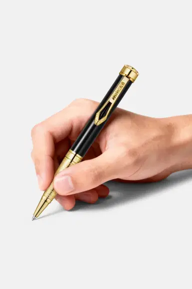 Roberto Cavalli Roberto Cavalli Lacquer Ballpoint Pen, Gold Color & Black Lacquer | Thumbnail 3