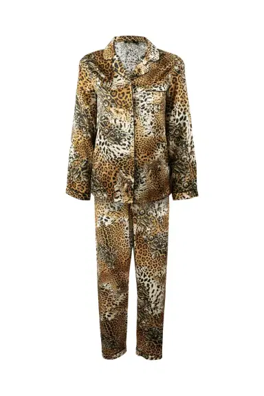 Roberto Cavalli Women’s Silk Pajamas with Jaguar Skin Print | Thumbnail 1 Roberto Cavalli Women’s Silk Pajamas with Jaguar Skin Print | Thumbnail 1