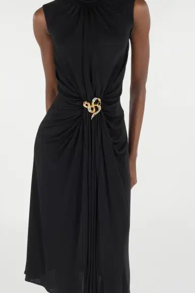 Roberto Cavalli Draped Midi Dress | Thumbnail 5