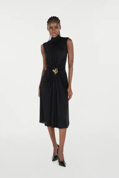 Roberto Cavalli Draped Midi Dress | Thumbnail 6