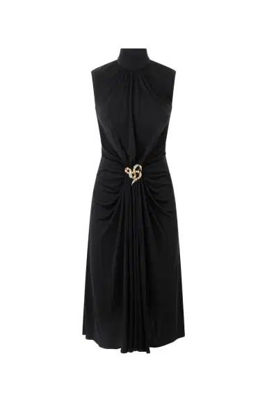 Roberto Cavalli Draped Midi Dress | Thumbnail 1