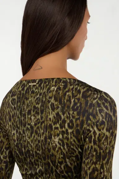 Roberto Cavalli Leopard Skin Print Top with Cut-Out | Thumbnail 6