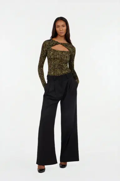 Roberto Cavalli Leopard Skin Print Top with Cut-Out | Thumbnail 7