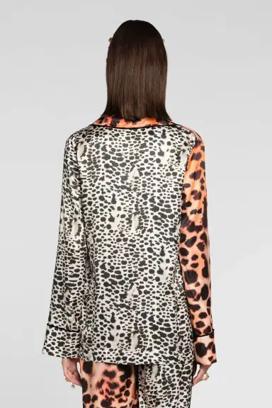 Roberto Cavalli Murena Print Silk Blend Jacket | Thumbnail 4 Roberto Cavalli Murena Print Silk Blend Jacket | Thumbnail 4