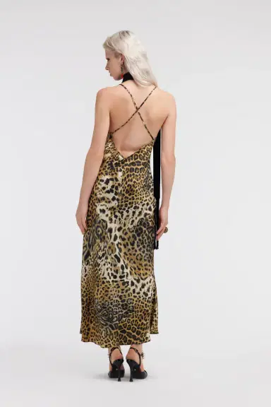 Roberto Cavalli Jaguar Skin print lingerie dress | Thumbnail 3