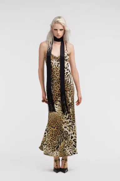 Roberto Cavalli Jaguar Skin print lingerie dress | Thumbnail 5