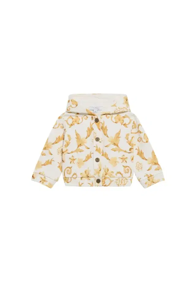 Roberto Cavalli Gold Arabesque Print Sweatshirt