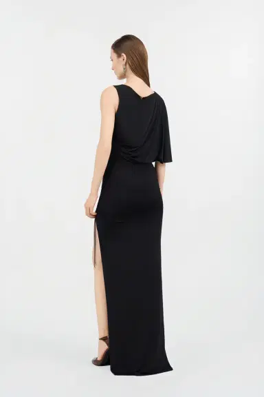 Roberto Cavalli Asymmetric Draped Maxi Dress | Thumbnail 3