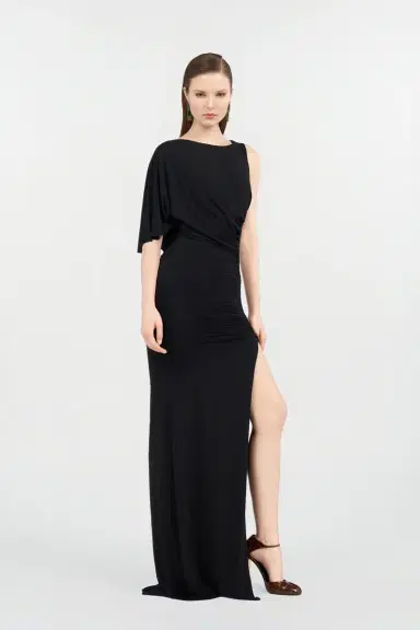 Roberto Cavalli Asymmetric Draped Maxi Dress | Thumbnail 7