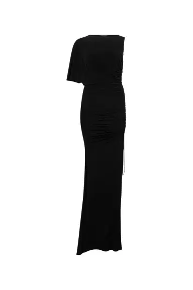 Roberto Cavalli Asymmetric Draped Maxi Dress | Thumbnail 1