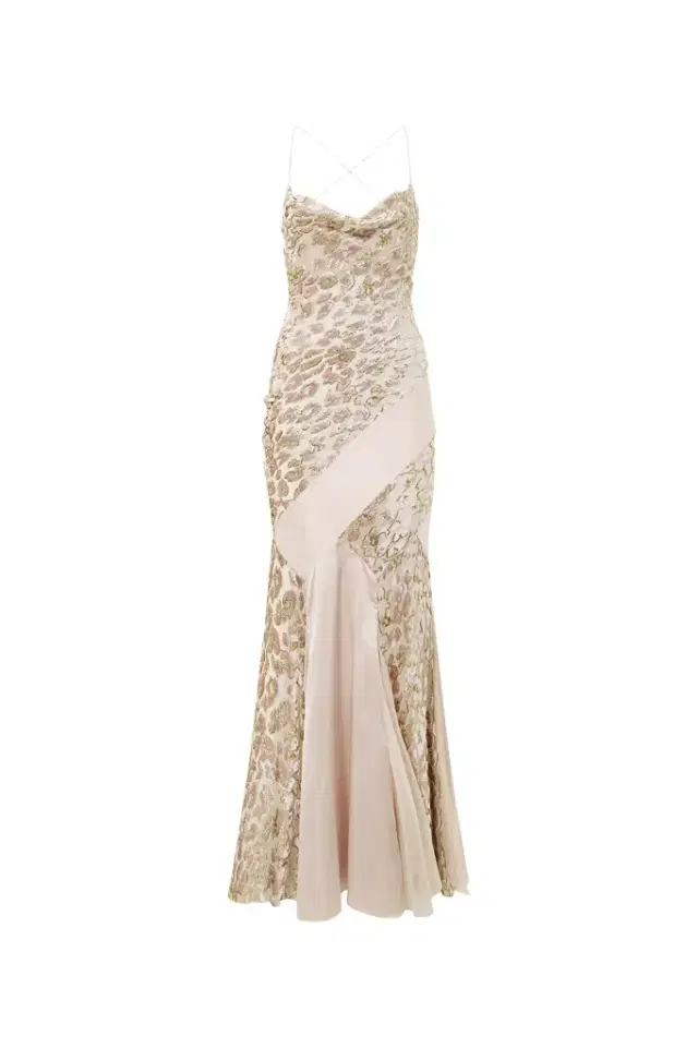 Roberto Cavalli Long Slip Dress With Leopard Print Pattern