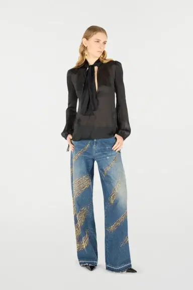 Roberto Cavalli Shirt With Bow And Cutout | Thumbnail 6 Roberto Cavalli Shirt With Bow And Cutout | Thumbnail 6