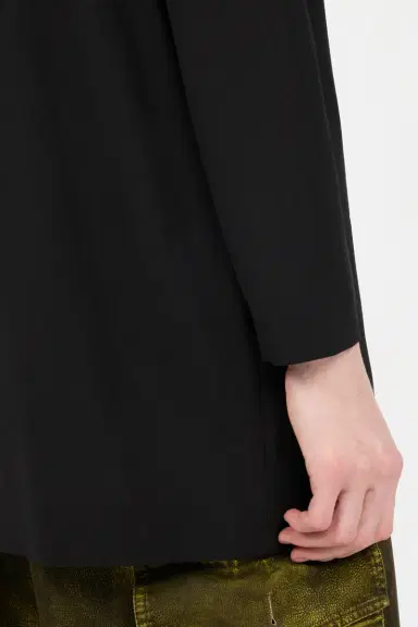 Roberto Cavalli Long Black Wool-Blend Shirt | Thumbnail 6