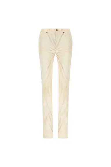 Roberto Cavalli Ray Of Gold Print Skinny Cotton Trousers | Thumbnail 1