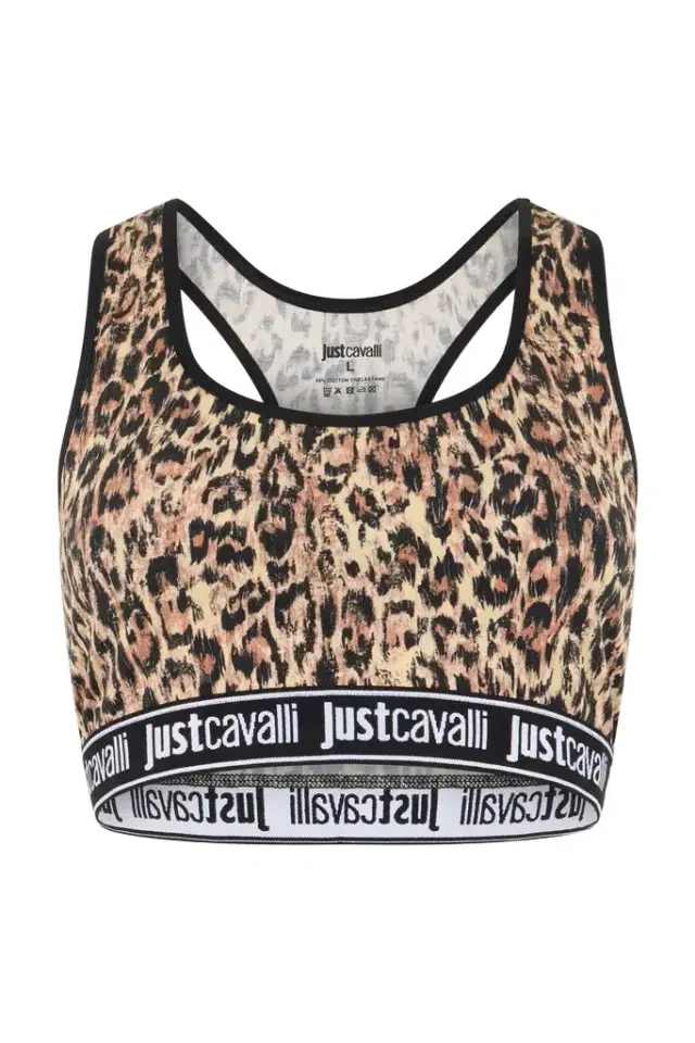 Roberto Cavalli Jaguar Skin Print Bra