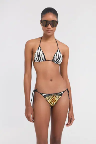 Roberto Cavalli Ray Of Gold Print Bikini Top | Thumbnail 2 Roberto Cavalli Ray Of Gold Print Bikini Top | Thumbnail 2