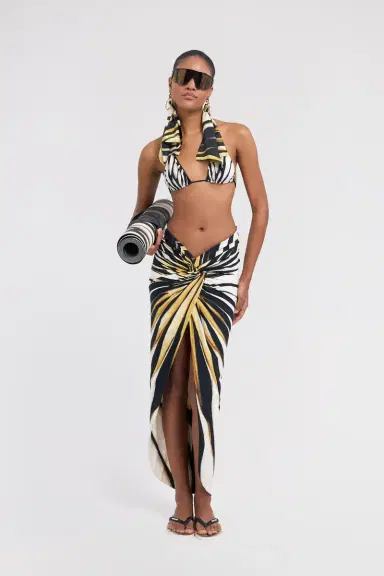 Roberto Cavalli Ray Of Gold Print Bikini Top | Thumbnail 5 Roberto Cavalli Ray Of Gold Print Bikini Top | Thumbnail 5