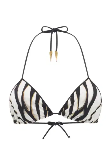 Roberto Cavalli Ray Of Gold Print Bikini Top | Thumbnail 1 Roberto Cavalli Ray Of Gold Print Bikini Top | Thumbnail 1