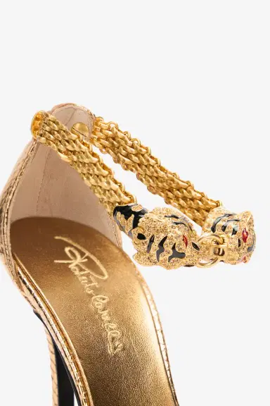 Roberto Cavalli Sandals With Heel And Bejeweled Tigers | Thumbnail 5 Roberto Cavalli Sandals With Heel And Bejeweled Tigers | Thumbnail 5