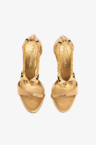 Roberto Cavalli Sandals With Heel And Bejeweled Tigers | Thumbnail 6 Roberto Cavalli Sandals With Heel And Bejeweled Tigers | Thumbnail 6