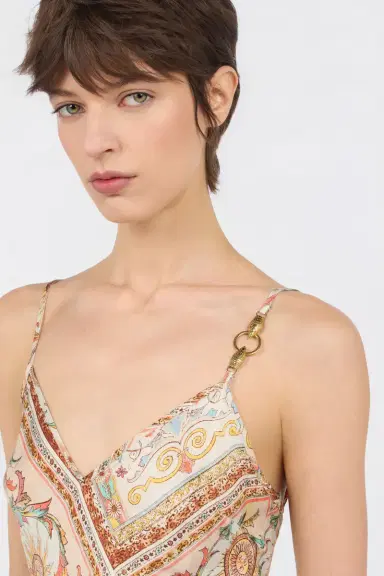 Roberto Cavalli Persian Tarot Print Slip Dress | Thumbnail 4 Roberto Cavalli Persian Tarot Print Slip Dress | Thumbnail 4