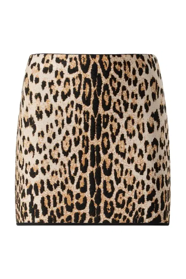 Roberto Cavalli Miniskirt With Jaguar Skin Print