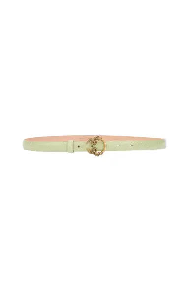 Roberto Cavalli Light Green Leather Belt With Snake Buckle | Thumbnail 1 Roberto Cavalli Light Green Leather Belt With Snake Buckle | Thumbnail 1