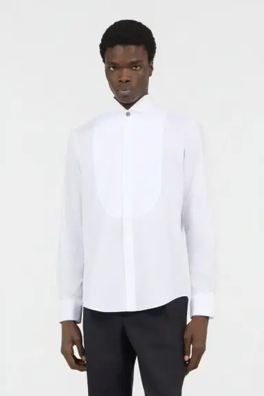 Roberto Cavalli White Tuxedo Shirt | Thumbnail 2