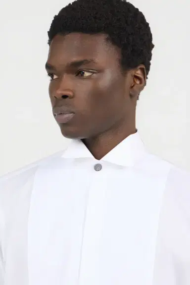 Roberto Cavalli White Tuxedo Shirt | Thumbnail 4