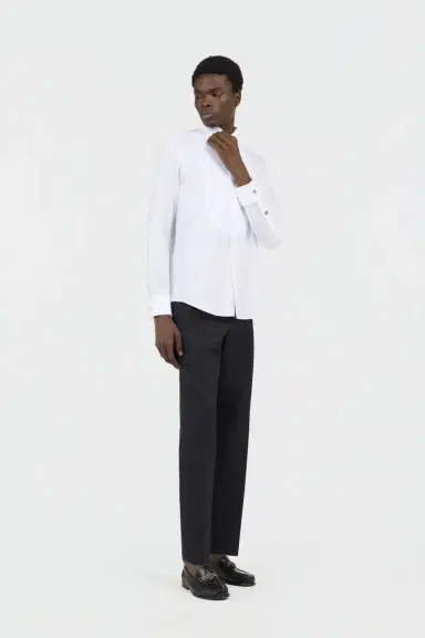 Roberto Cavalli White Tuxedo Shirt | Thumbnail 6