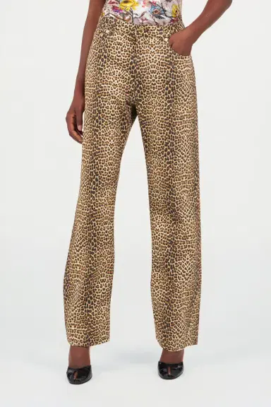 Roberto Cavalli Baby Jaguar Print Flare Pants | Thumbnail 2
