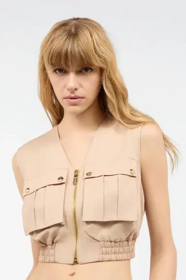 Roberto Cavalli Crop Top With Utility Pockets | Thumbnail 4