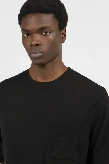Roberto Cavalli Black Knit T-Shirt with Monogram RC | Thumbnail 4